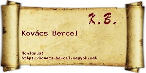 Kovács Bercel névjegykártya